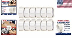 Industrial Grade Reinforced Filament Tape, 2″ x 60yds