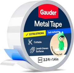 GAUDER Metal Tape Self Adhesive | Ferrous Tape for Magnets | Metallic Steel Stri