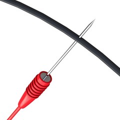 Cleqee Wire Piercing Probe Test Lead Attachment Ultra Fine Needle Automotive Ele