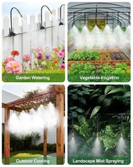 Upgraded 5/16″ Drip Irrigation Kit (100FT), High-Flow Garden Watering System …