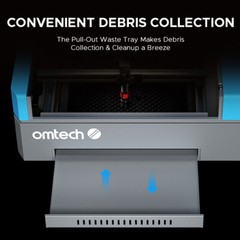 OMTech 45W K40+ CO2 Laser Engraver Marker 8x12in Desktop Machine W/ Rotary Axis