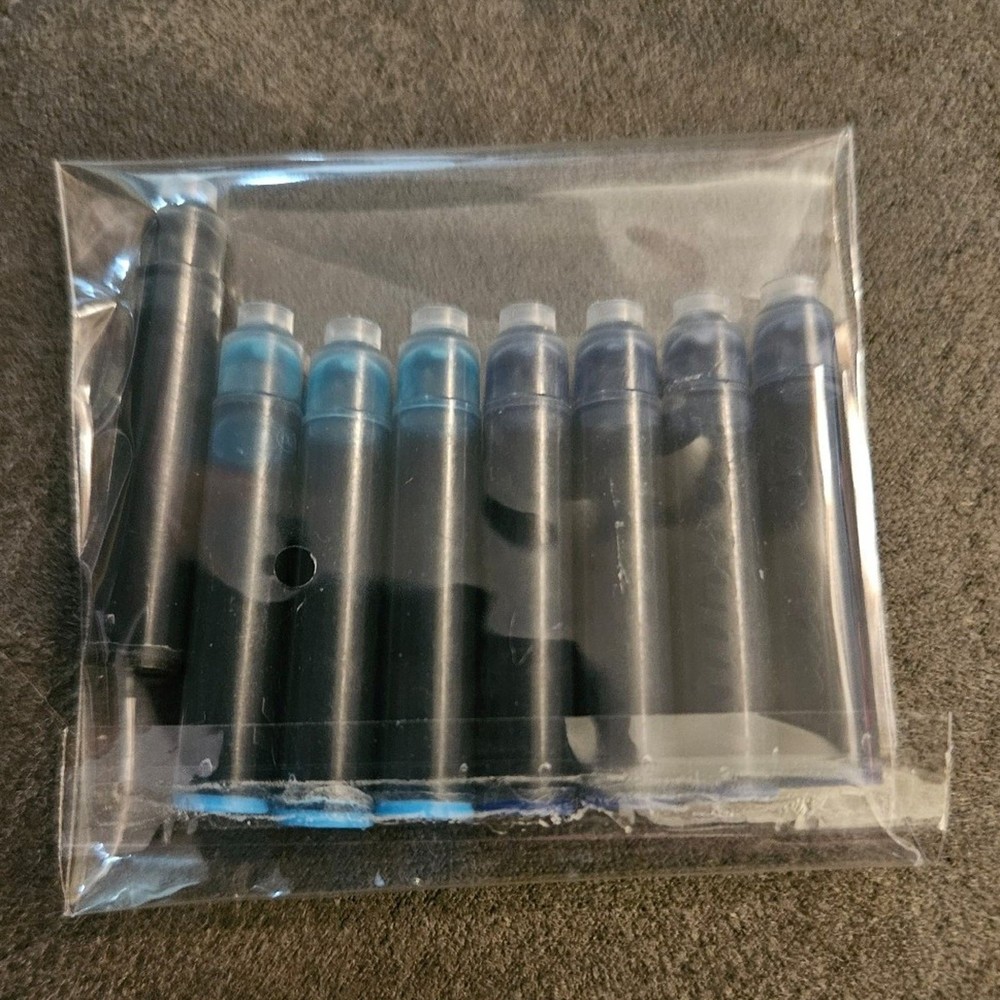 8 Kaweco International Short Fountain Pen refills midnight blue paradise & black