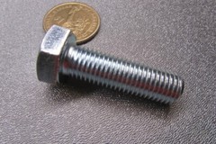 Tap Bolt, FT, 8.8 Zinc Plated Metric, M12 x 1.50 x 40 mm Length, 25 Pc