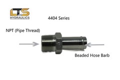 3/4″ Beaded Hose Barb x 3/4″ Male Pipe NPT Steel Adapter 4404-12-12