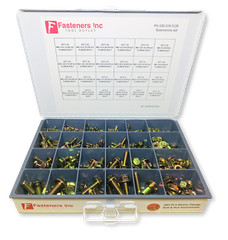 383 Piece Grade 8.8 Metric Flange Bolt & Flange Nut Assortment Kit Yellow Zinc