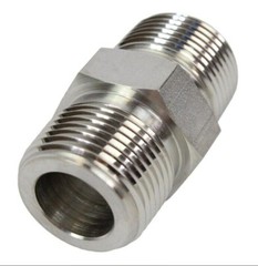 1/4 x 1/4 MNPT 316ss Hex Nipple Fitting SSP TruFit ISST4HN