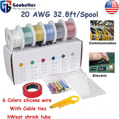 20 AWG Tinned Copper Wire 20 Gauge Wire 6 Colors 32.8ft Each Electrical Wire US