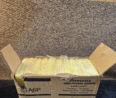 (QTY 100) ASP GLOBAL GNA450L2 DISPOSABLE ISOLATION GOWN FULL BACK AAMI LEVEL2