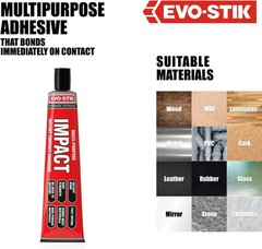 EVO-STIK Impact Adhesive 65g | Cork, Felt & Leather Glue | High Strength