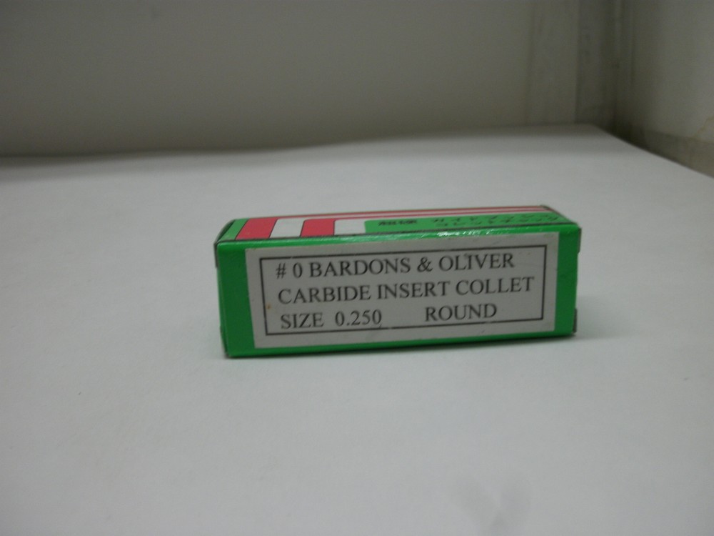BARDONS & OLIVER # 0 SIZE 0.250″ CARBIDE INSERT COLLECT ROUND NEW IN BOX