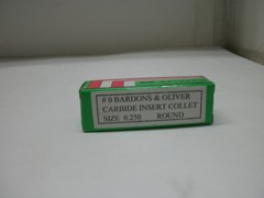 BARDONS & OLIVER # 0 SIZE 0.250″ CARBIDE INSERT COLLECT ROUND NEW IN BOX
