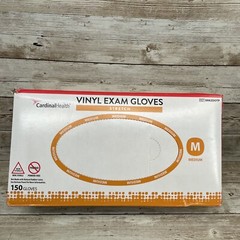 3 Boxes Cardinal Health Stretch Vinyl Exam Gloves – Size: Medium Exp: 3/24