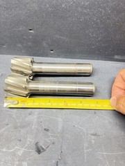 Pair Large Multi-Flute Milling Cutters Straight Shank Machinist Tooling