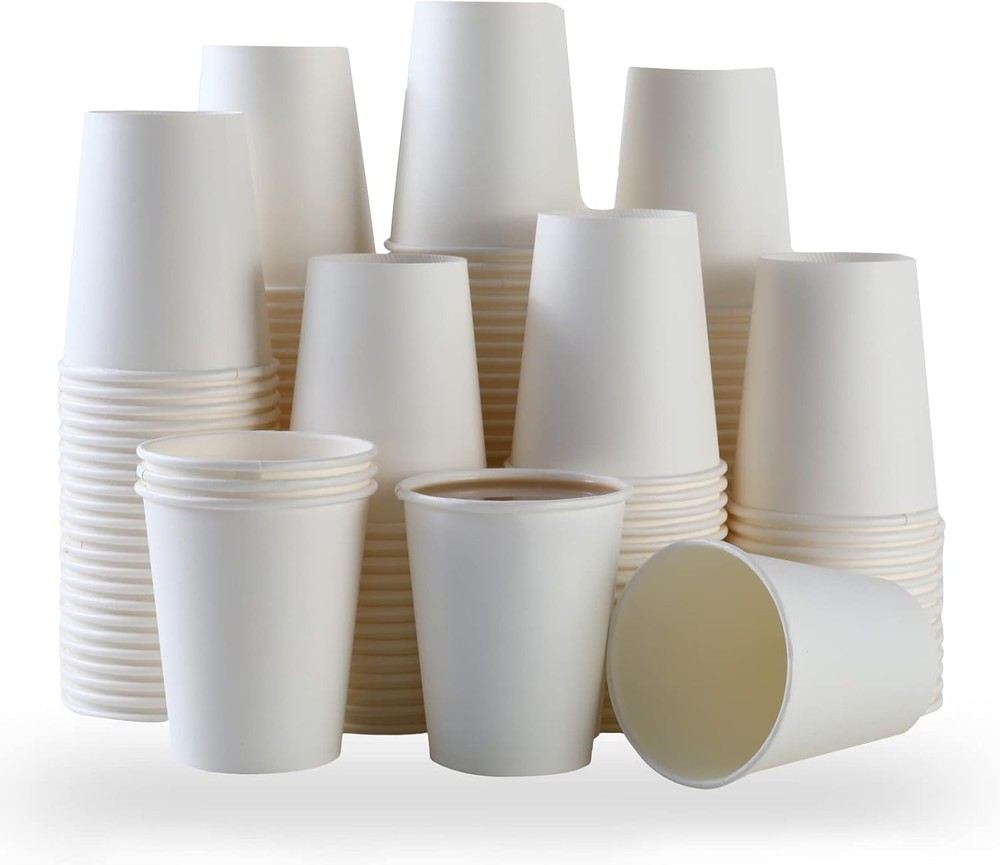 100 Park Disposable Hot Coffee Cups – Bulk 8 Oz Paper Cups, Disposable cups