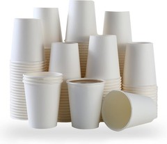 100 Park Disposable Hot Coffee Cups – Bulk 8 Oz Paper Cups, Disposable cups