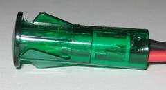 2X Solico 2V DC Panel Mount Green LED Indicator w/ Wires – 3/8″ Hole – 0.5″ Face