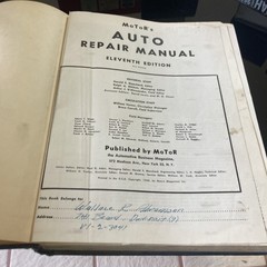 MoToR’s Auto Repair Manual 1935-1941 Illustrated Index Brakes Engine