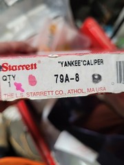 Starrett 79A-8 Yankee Spring-Type Outside Caliper, Solid Nut, 8″ New Old Stock