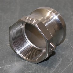 (2) USA Sealing Cam and Groove Fitting BULK-CGF-6, 2″ Type A, 316 SS, A-2, Hose
