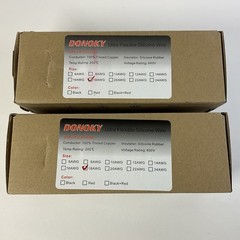 2- NEW Donoky Silicone Wire Kit 18AWG (Tinned Copper) 25 Foot Spools/ 6 Colors
