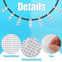 42 Pcs 0.2 x 1.4 Inches Wire Marker Book for Cable Management Synthetic Adhes…