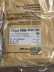 50 pairs VWR CERTICLEAN Class 10 Latex Gloves 12″, Ambidextrous – Size MEDIUM