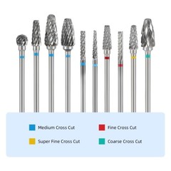 10 pcs Dental HP Tungsten Steel Carbide Cutter Polisher Denture Burs Lab Drill