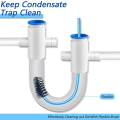 4 PCS Condensate Flexible Drain Brush, 15.7 in Nylon and PVC Drain Line Clean…