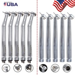 1-5 Dental Standard Head/45 Degree LED High Speed Handpiece 2/4 Hole Fit NSK TB1