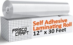 Self Adhesive Laminating Roll – Clear 12″ x 30ft – Glossy, Waterproof, Easy Use