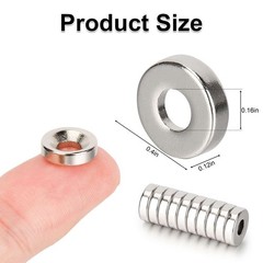 25 50 100Pc Strong Countersunk Ring Magnets 10*3mm Rare Earth Neodymium 4mm Hole