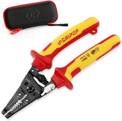 Insulated Wire Stripper and Cutter with Tool Storage Case, 1000V Insulated Multi