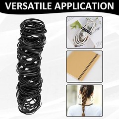 150 Pc Black Rubber Band Size 33 Strong Elastic Band Loop for Office School Home