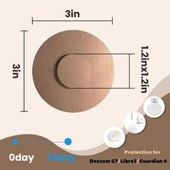 Nepia 30 Pcs Flesh CGM Sensor Patches | Waterproof Adhesive universal, Skin