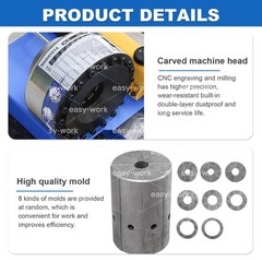 1/8-1inch Pro Hydraulic Hose Crimper Kit With Molds Hydraulic Crimping Machine