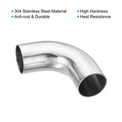 90 Degree Mandrel Bend Elbow 1-1/4″ OD Exhaust Piping Connector 304 Stainless
