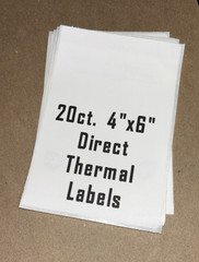 20 4″x6″Fanfold Direct Thermal Shipping Labels Blank for Zebra and Rollo Printer