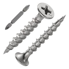 1 pounds#8X1″410 Stainless Steel Fastener Drywall Screws-Phillips with coarse…