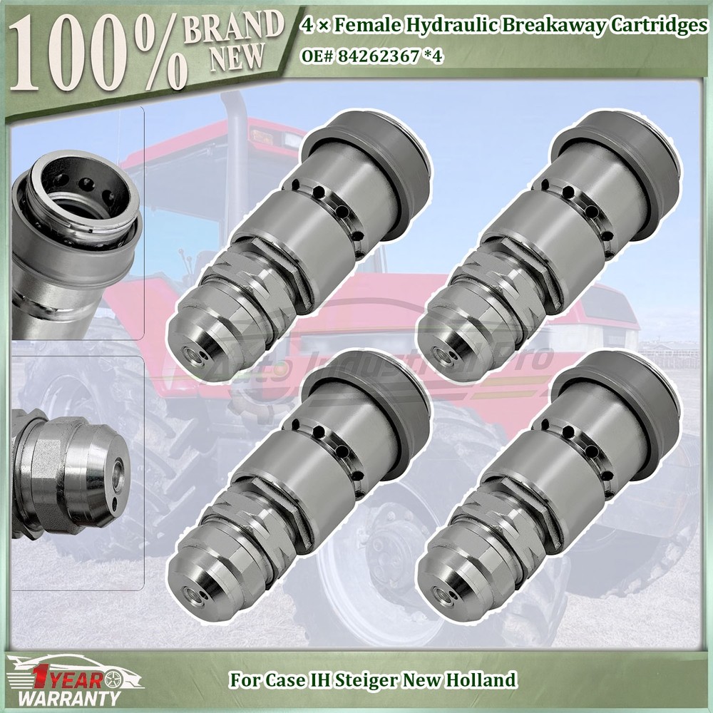 84262367 4PCS Hydraulic Breakaway Cartridge Female For Case IH 7120 7110 NEW