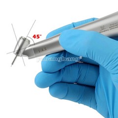Dental 45° Angle push button head contra angle fiber optic 1:4.2 handpiece USA