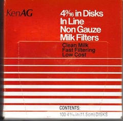 KenAg Filter Disk 4 9/16″ 100 Count D506 Non Gauze Milk Filters Cattle Dairy