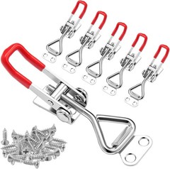 Quick Release 6 Adjustable Toggle Latch Clamps – Strong 330Lbs Hold with Screws