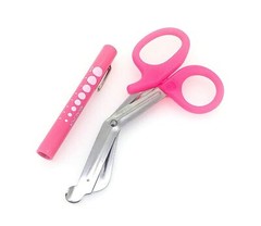 Set of 2 pcs EMT First Responder 7.5″ Shears + Pen Light