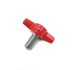 3/8″ Thumb Screw T Bolts Red Butterfly Tee Wing 1 1/2″ Plastic Knob Stainless