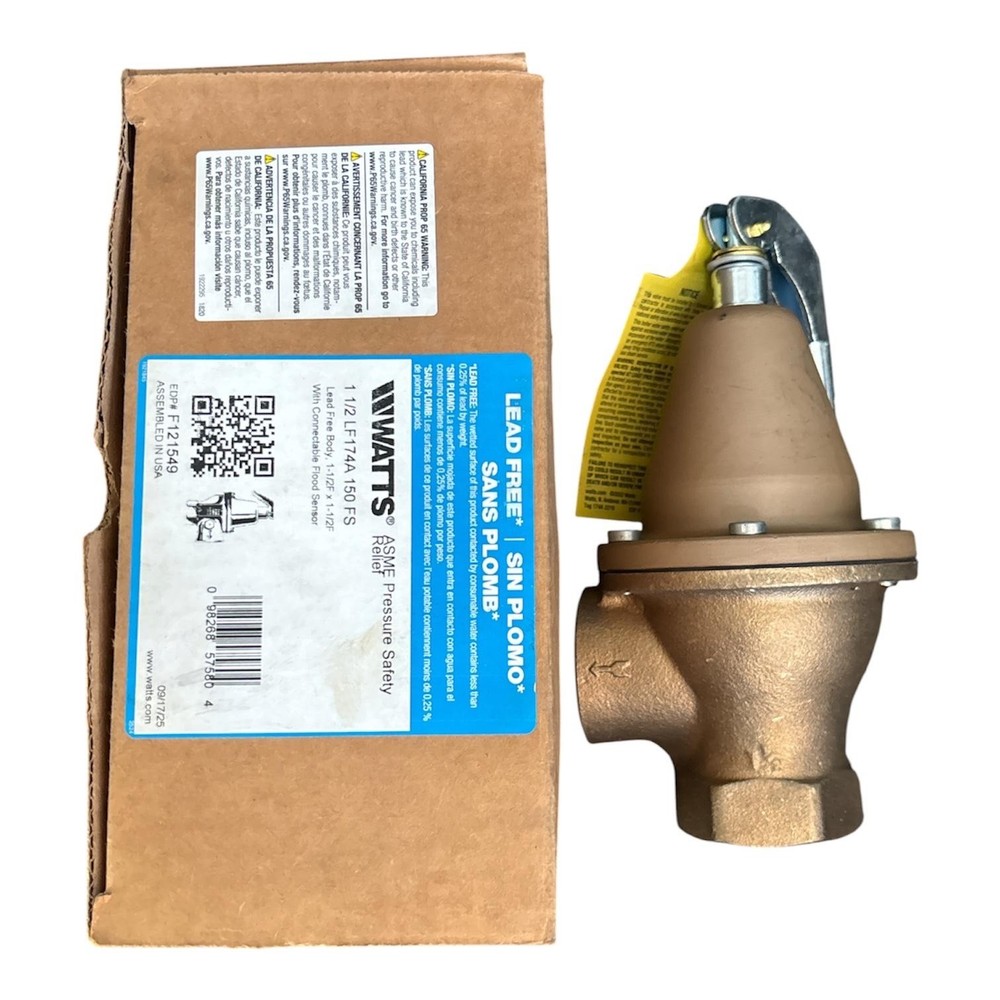 Watts LF174A-150 / 1 1/2” Relief Valve 150 PSI NEW