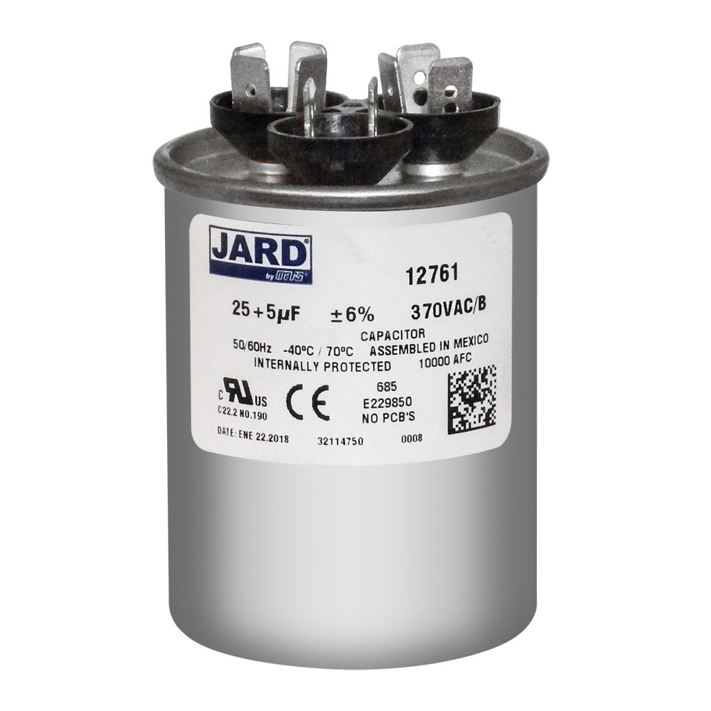 25+5 uF MFD 370-440 VAC CBB65D Dual Round Run Capacitor 12761 325P2505H37N25A5Z