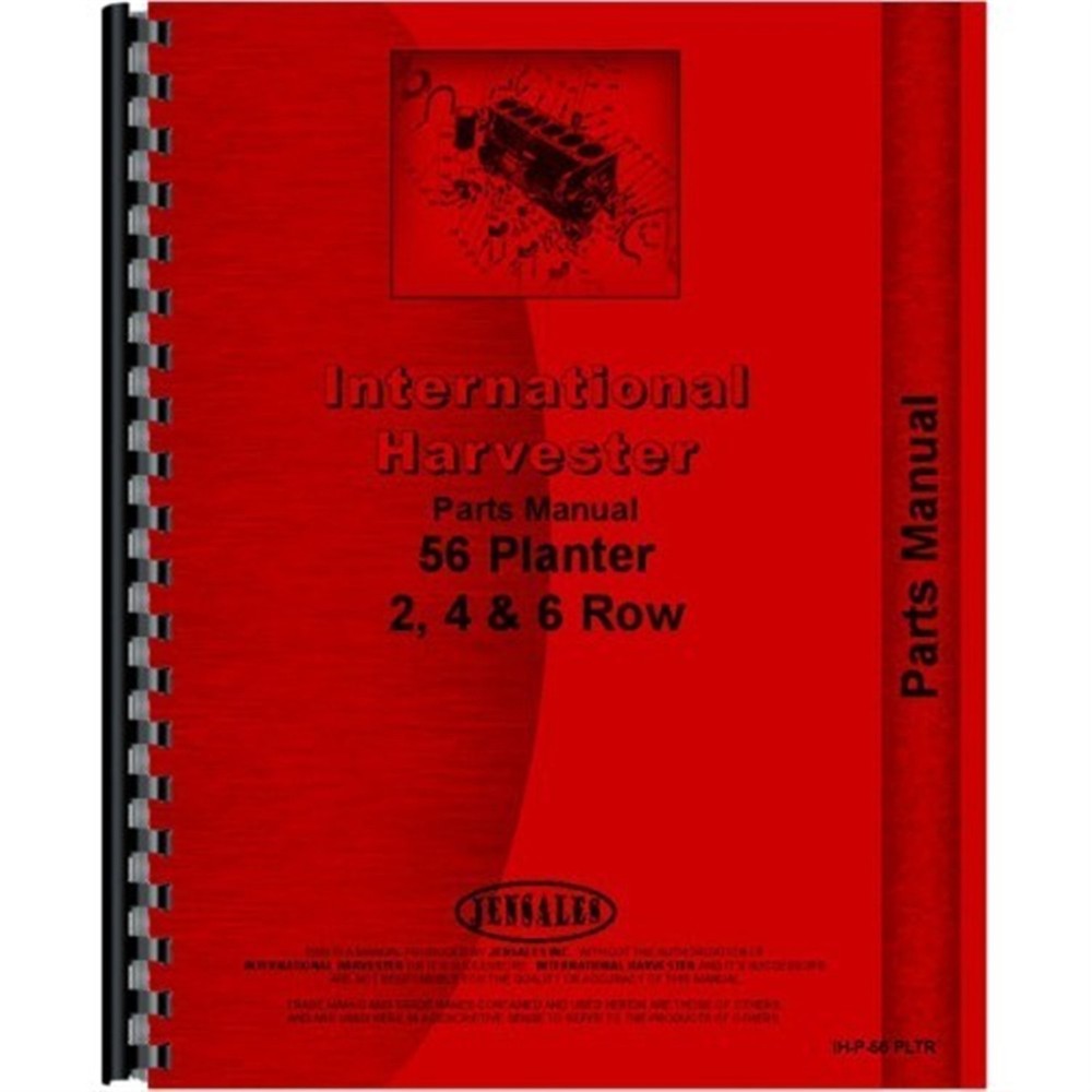 IH International 56 Plate Planter Parts Manual Catalog