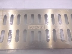 NDS Mini Channel Drain Grate 552B 2-13/16″x 1′ Satin Brass