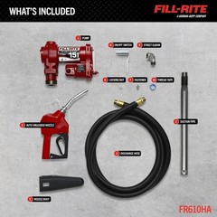Fill-Rite FR610HA Fuel Transfer Pump, 115V AC, 15 GPM Max. Flow Rate 1/6 Hp