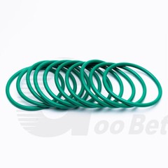 3.55mm Cross Section Metric FPM FKM Rubber O-Rings 3mm-390mm ID 75 Shore A Green